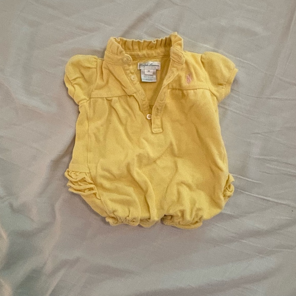Ralph Lauren Soft Yellow Baby Outfit
